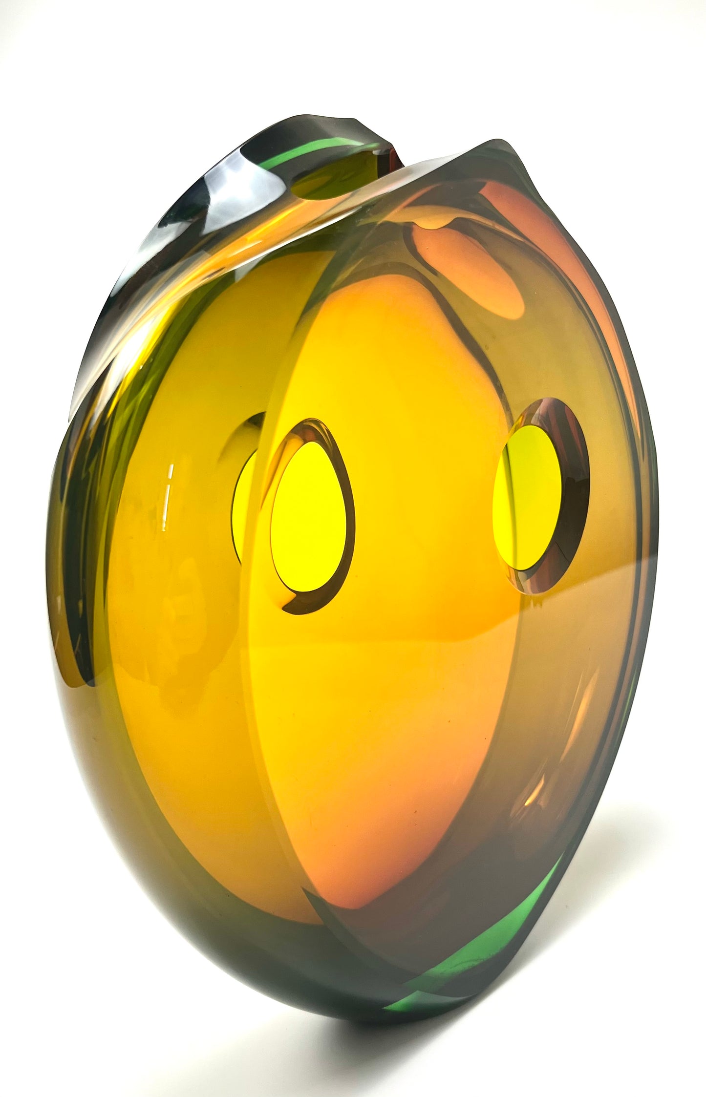 Amber and Green large vase