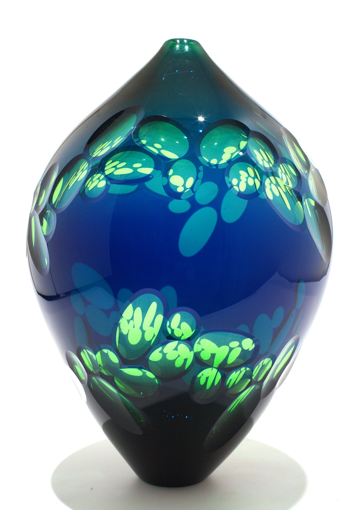 Blue and Green 13" tall by 9" wide