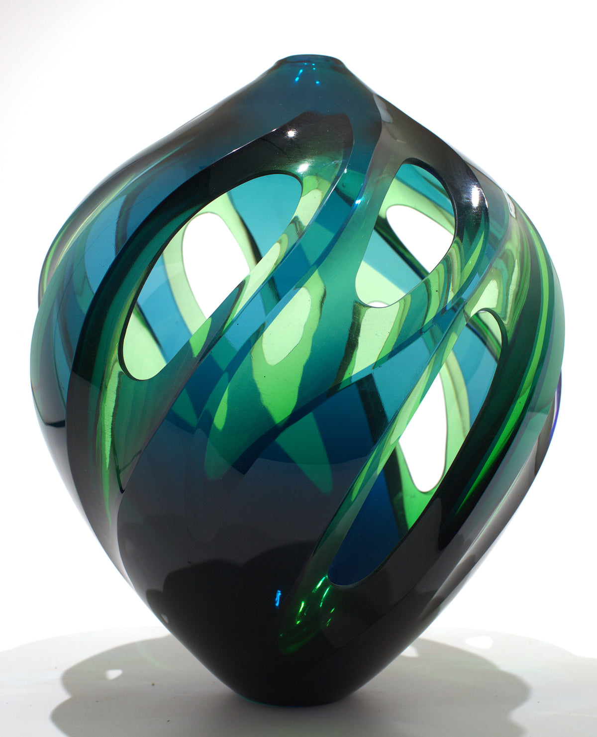 Blue and Green 12" tall by 9" wide