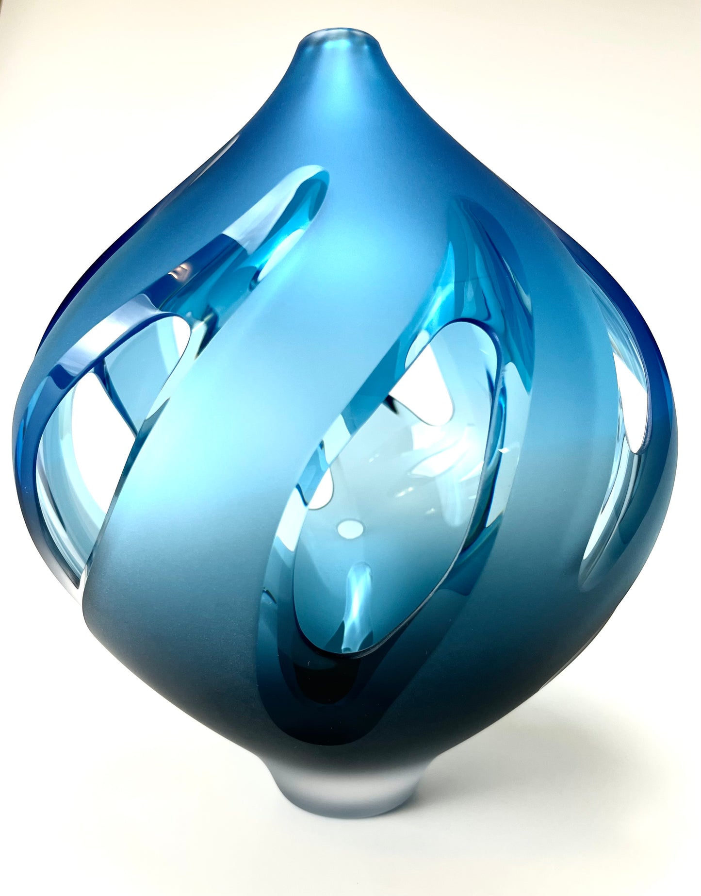 Blue and Dark Blue medium vase