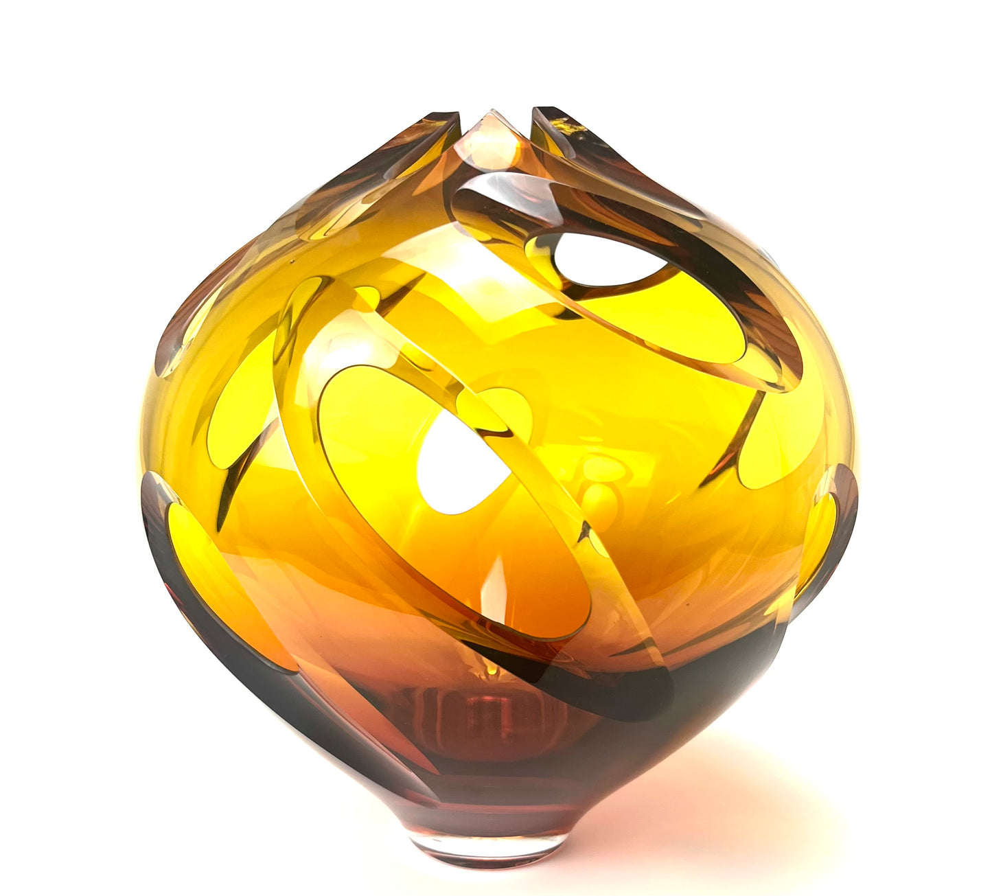 Gold/Ruby Medium Vase