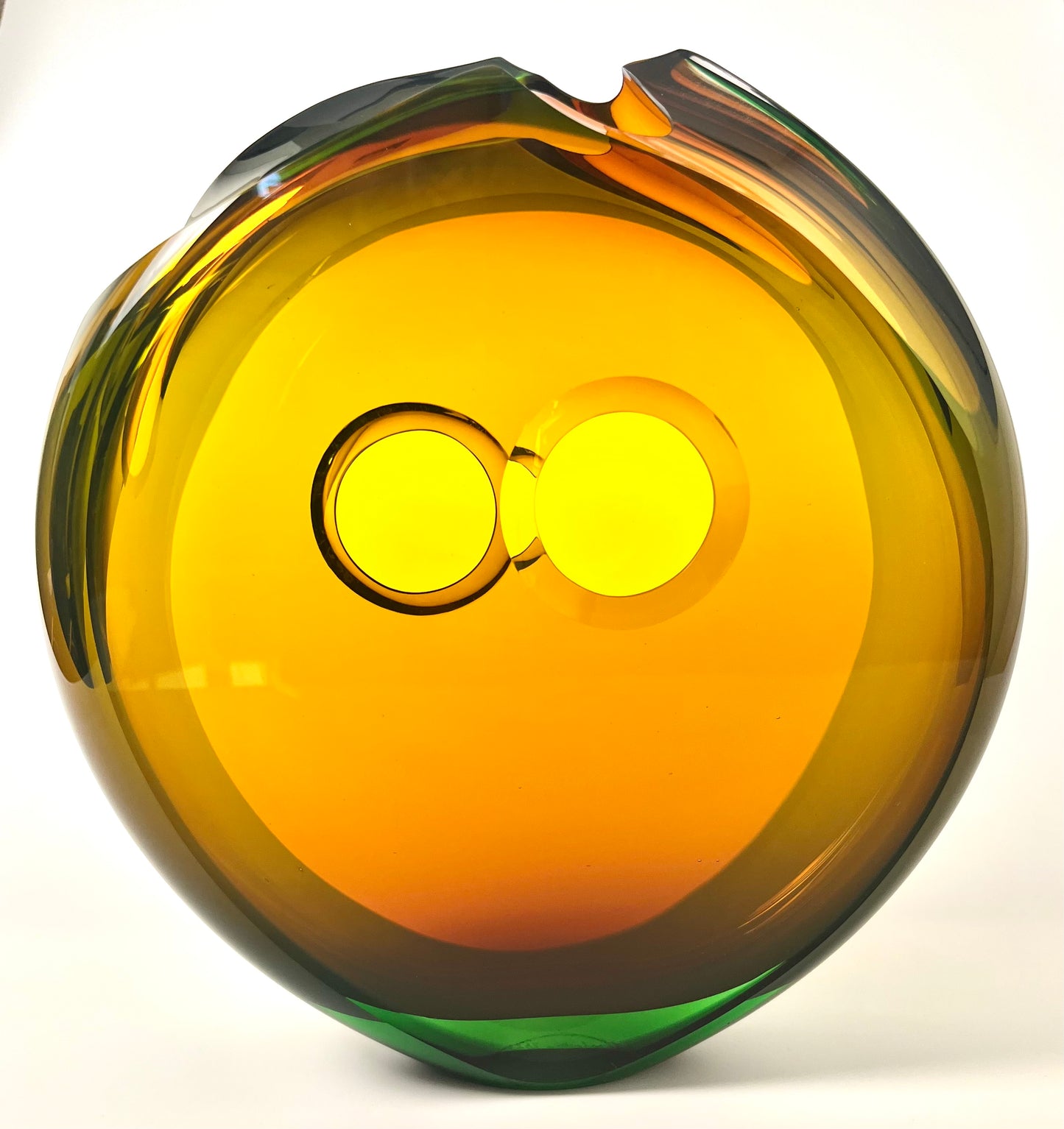 Amber and Green large vase