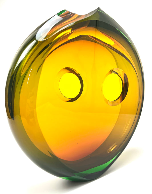 Amber and Green large vase